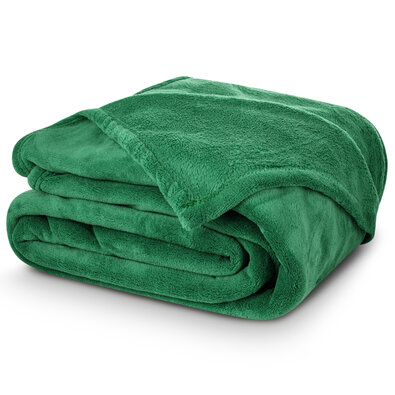 BedTex Pătură din microfibră verde, 150 x 200 cm