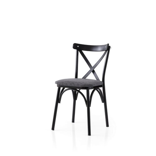 Esszimmerstuhl-Set Ekol Anthracite and Black, 2 Stück