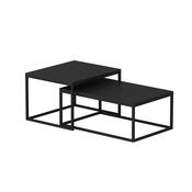 Beistelltisch Leka Black, 2 Stück