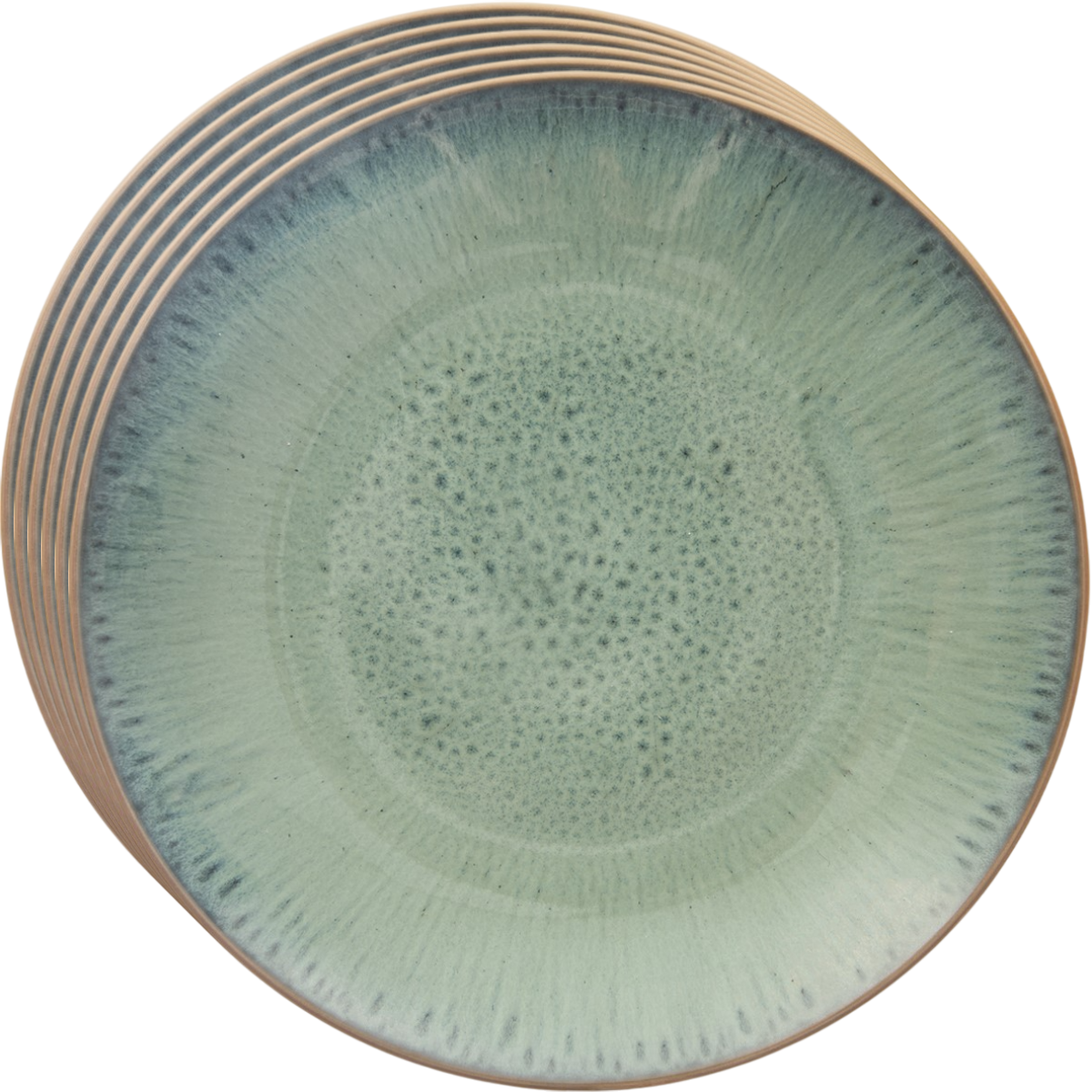 Orion Zestaw płytkich talerzy ceramicznych Glazezielone 27 cm, 6 szt.