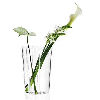 Váza Alvar Aalto 25,1 cm, čiré sklo