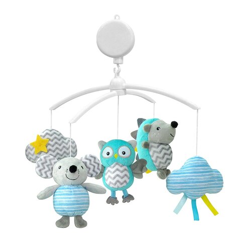Baby Mix Karuzela nad łóżeczko Jeż, mysz i sowa, śr. 35 cm