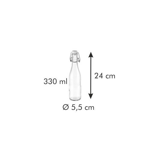 Tescoma Sklenená fľaša s Clip uzávěrom DELLA CASA, 0,33 l
