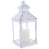 Felinar cu lumânare LED Vintage, 10 x 20 x 10 cm,alb cald, plastic