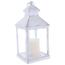 Felinar cu lumânare LED Vintage, 10 x 20 x 10 cm,alb cald, plastic