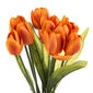 Umelá kvetina tulipán 9 ks, oranžová