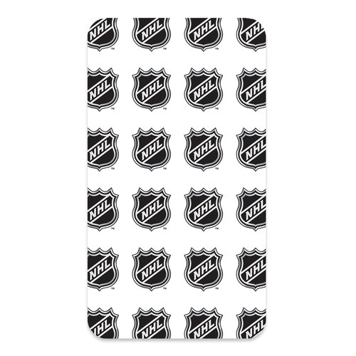 Lenjerie de pat NHL Logo White, din bumbac, 90 x 200 cm