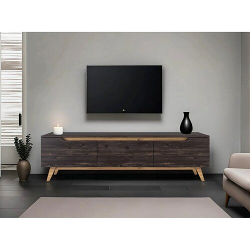 Stolik pod telewizor Dita Black and Walnut