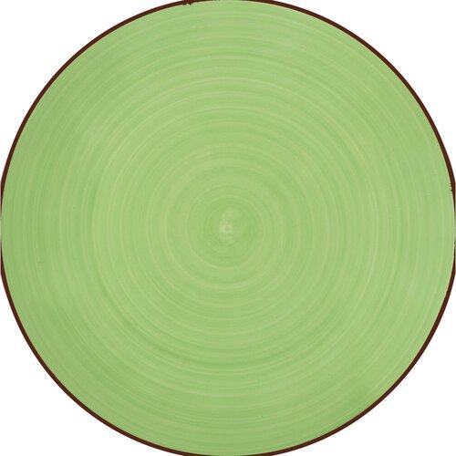 Lamart LT9085 Flacher Keramikteller Happy, Durchmesser 26,8 cm, grün