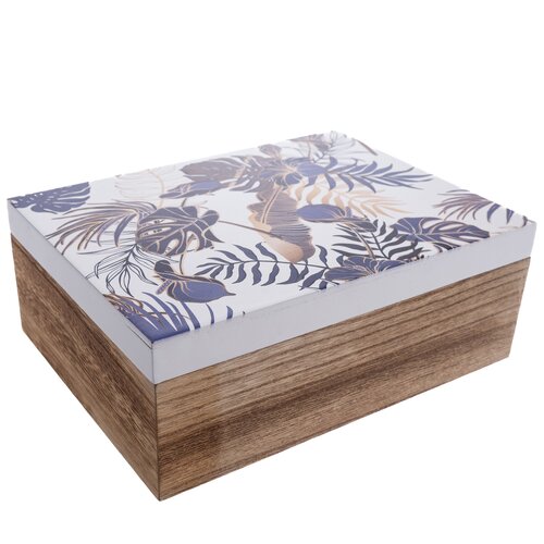Holzkiste „Tropical Blue“, 20 × 15 × 7,5 cm