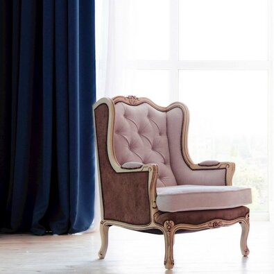 DecoKing Zasłona PIERRE granatowy, 140 x 270 cm