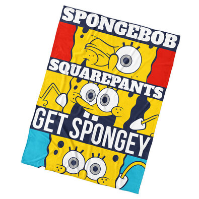 Carbotex Koc dziecięcy Sponge Bob Squarepants, 130 x 170 cm