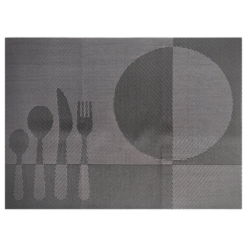 Podkładka stołowa Food ciemnoszary, 30 x 45 cm, zestaw 4 szt.