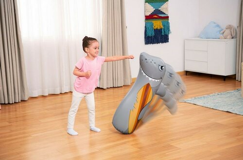 Bestway Sac de box gonflabil Shark, 89 cm
