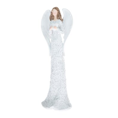 Anioł z sercem Cordon biały, 9,5 x 25 cm