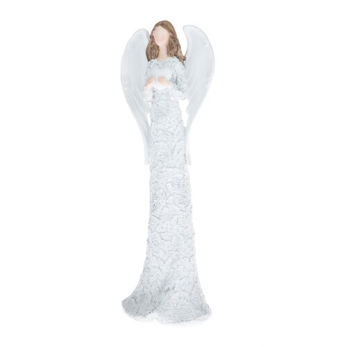 Înger cu inimă Cordon, alb, 9,5 x 25 cm