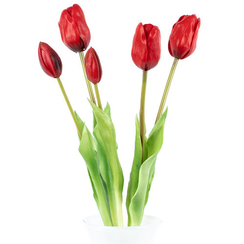 Umelý zväzok Tulipánov červená, 48 cm