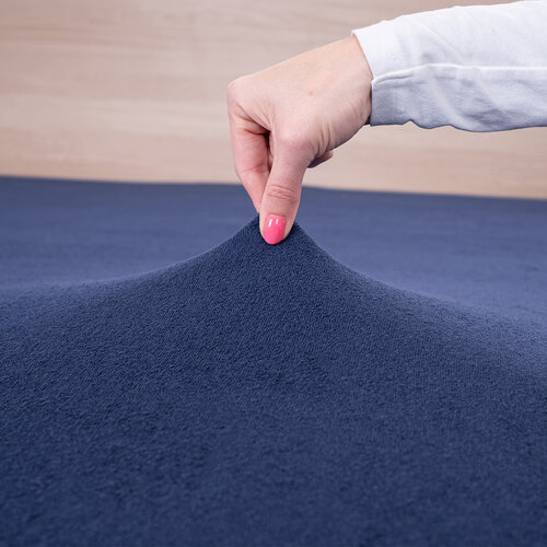 Cearșaf de pat 4Home din frotir, albastru , 160 x 200 cm