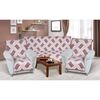 Komplet Karmela plus 3+1+1 Vlnka burgundy, 1 kos150 x 200 cm, 2 kosa 65 x 150 cm