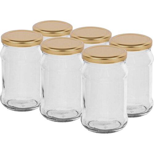 Browin Set of 500 ml Twist jar with lid, 6 pcs