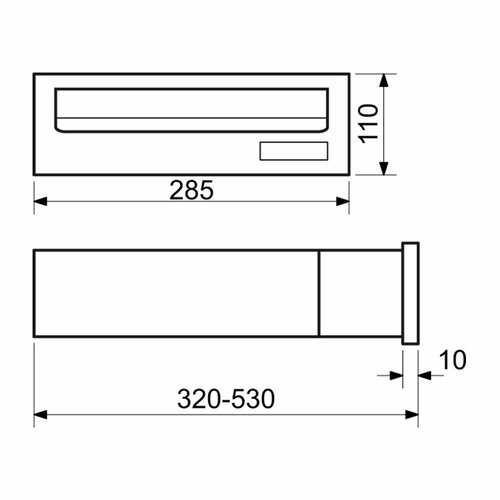 Rozsdamentes acél postafiók BK.38.R.N