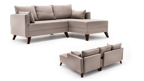 Klappecksofa Bella Corner Right 2 Cream