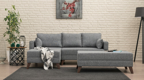Sofa narożna Bella Narożnik Lewy 2 Szary