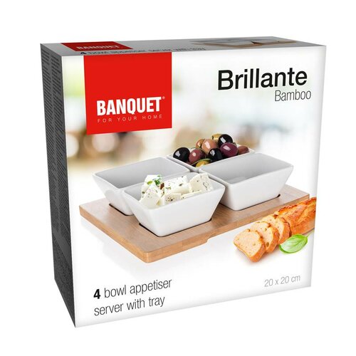 Banquet Servirna posoda BRILLANTE Bambus, 40 x 9,5 x 4 cm