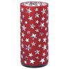 Vánoční LED dekorace Cylinder with stars červená, 7 x 15 cm