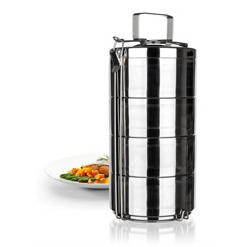 Banquet Dvojstena nerjaveča posoda za hranoAKCENT, 4 deli