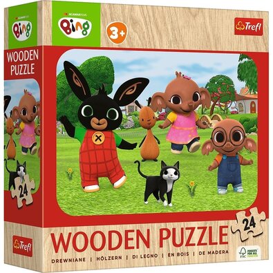 Trefl Puzzle Dřevěné Bing, 24 dílků, od 3 let