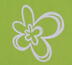 Bavlněný ubrus s květy, zelená, 90 x 90 cm