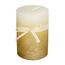 Svíčka z vosku zlato-ledový efekt, 6,8 x 9,5 cm