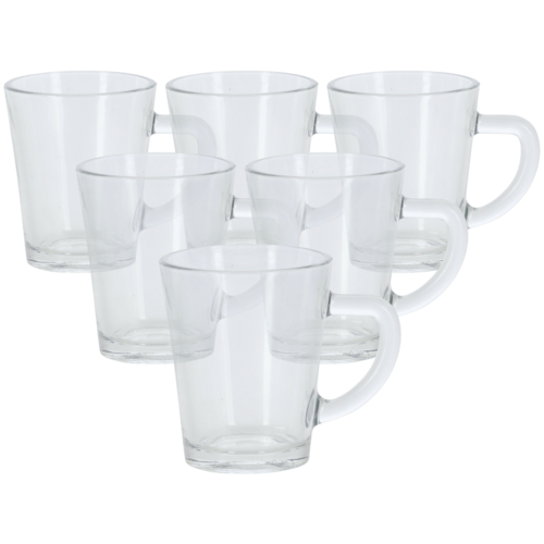 EH 6dílná sada skleněných šálků na espresso, 70 ml