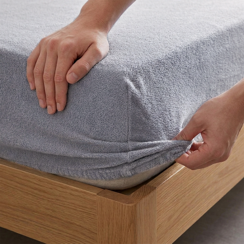 4Home Frottee-Bettlaken Ideal Grau, 60 x 120 cm