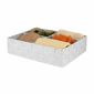 Compactor Organizer für Wäsche und Accessoires Toronto, 5 Fächer, Weiß-Grau