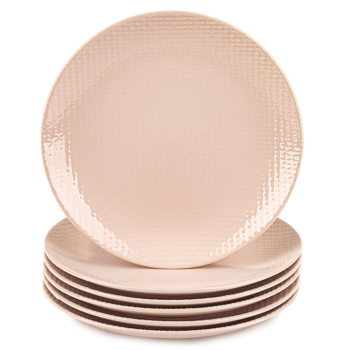 Orion Sada plytkých tanierov Relief pr. 27,5 cm, ružová, 6 ks