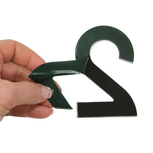 Edelstahl Hausnummer 7, 2D flach