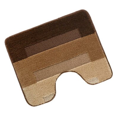 Bellatex Badematte Bany mit Ausschnitt Parkettbraun, 60 x 50 cm
