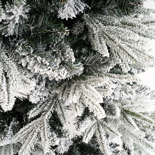 Weihnachtsbaum mit Schnee und Ständer Cardiff, 120 cm