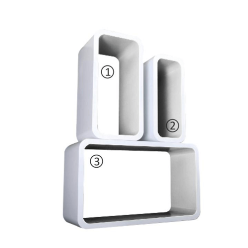 Regal Amos Weiß, 3er Set