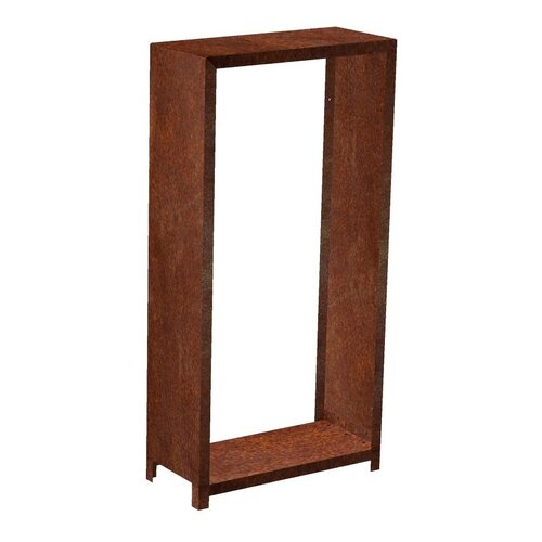 Magazie de lemne Stora pentru grădină 180 x 90 x 40 cm, corten CORGARDEN 1034