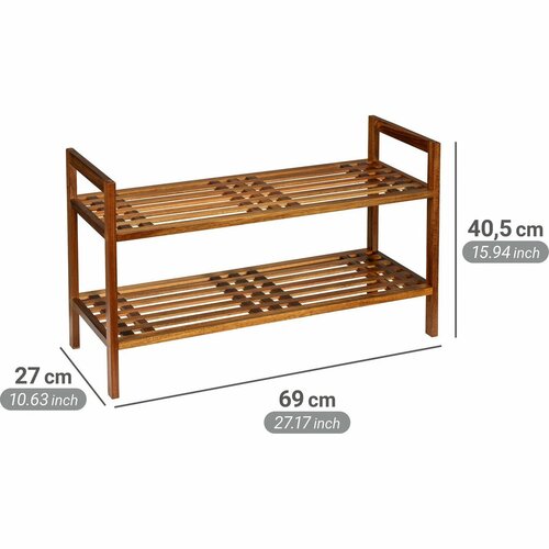 Wenko Дерев'яна шафа для взуття з акації FONDI
