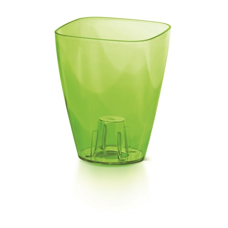Prosperplast Obal na orchidej Coubi hranatý zelená, pr. 13,2 cm