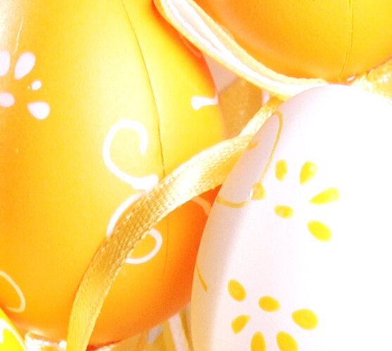 Velikonoční vajíčka na tyčce, oranžová