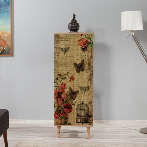 Skrinka na topánky Mega Sonoma Oak Roses