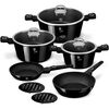 BerlingerHaus Set de vase cu suprafață din titan Black Vantage, 10 piese