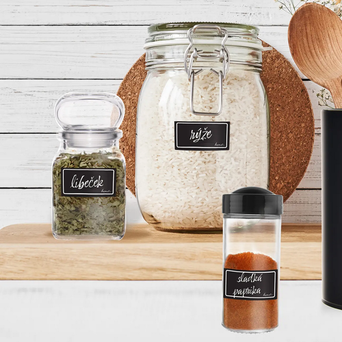 Orion Komplet samolepilnih nalepk za začimbe BLACK2 x 23 kos