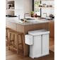 Simplehuman Pedálový odpadkový kôš na triedený odpad, 58 l, biela oceľ