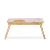 Măsuță laptop Restilo Ryker, din bambus, 50 x 30 x 25 cm